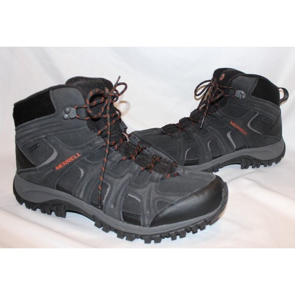 Merrell Men's Phoenix Waterproof Mid Thermo Hiking Boots BLACK SZ 13 NWOB - Picture 1 of 6